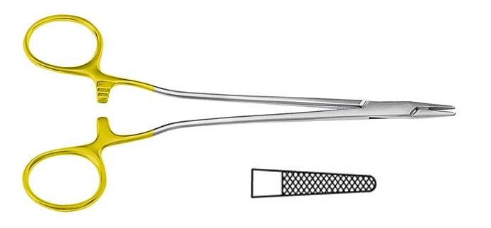 TC SCHWEDISCHES MODELL Голкотримач; прямий; із зубчиками; 17,0см. Tontarra Medizintechnik GmbH